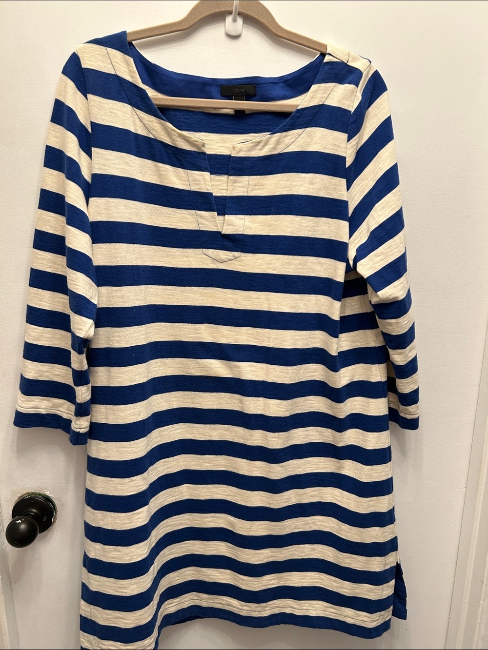 J. Crew Blue and Cream Striped Tunic